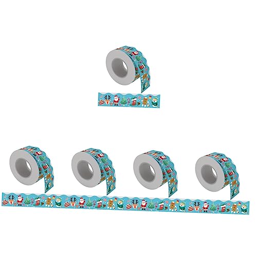 DOITOOL 5 Rollen Weihnachtliche Bulletin Board Border Selbstklebende Verschleißfeste Tafelrahmen Dekoration für Klassenzimmer Türen Fenster und Tafeln DOITOOL 5 Rollen Weihnachtliche Bulletin Board Border Selbstklebende Verschleißfeste Tafelrahmen Dekoration für Klassenzimmer Türen Fenster und Tafeln von DOITOOL