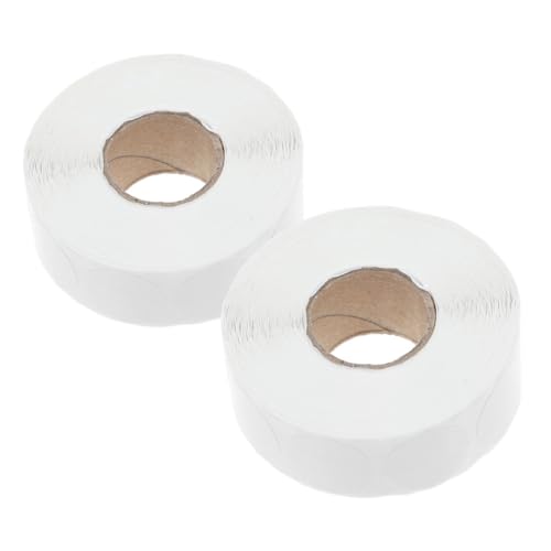 DOITOOL 5 Rollen Weiße Runde Aufkleber Durchmesser Selbstklebende Markierungs Codierungsetiketten Vielseitig Beschreibbare Klebepunkte für Büro Lager und DIY organisation von DOITOOL
