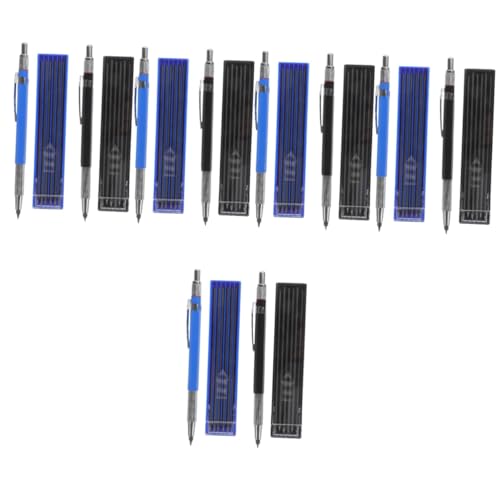 DOITOOL 5 Sätze Automatisches Bleistiftset mit Ergonomischem Design Nachfüllungen und Radiergummi für Schule Zeichnen und Schreiben Blaue und Schwarze Minen Praktischer Aufbewahrungsbox von DOITOOL