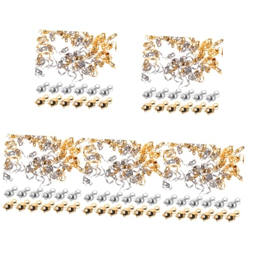 DOITOOL 5 Sätze Baozikou Halsketten Perlen Für Schmuckhersteller Gold Knotenabdeckungen Verschluss Perlen Herstellung Klein Muschelknotenabdeckung Rostfreier Stahl 200 Stück * 5 von DOITOOL
