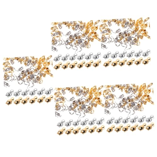DOITOOL 5 Sätze Baozikou Herstellung Perlen Für Schmuckhersteller Klein Schmuckverschlüsse Muschelknotenabdeckung Diy Schmuck Endschnalle Armband -endkappen Rostfreier Stahl 200 Stück * 5 von DOITOOL