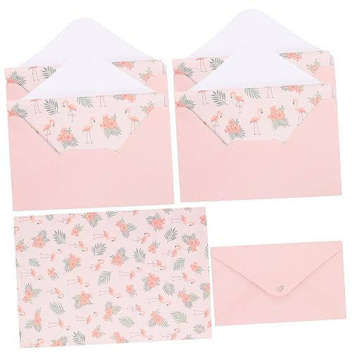 DOITOOL 5 Sätze Blumen Tierbuchstaben Papier Set dekorativ Blumen- süßes Briefpapier briefumschläge Briefpapiere Briefumschlag Vintage stationäres Papier Schreibwaren Rosa von DOITOOL