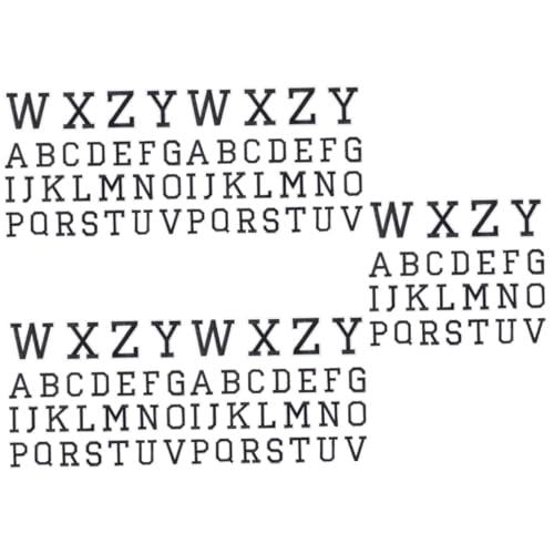 DOITOOL 5 Sätze Brief Stickatch Patch Die Bestickt Buchstabenaufkleber Stickerei Gestickter Buchstabenaufnäher Stoffflicken Aufbügeln Buchstabenflecken Polyester Schwarz 26 Stücke * 5 DOITOOL 5 Sätze Brief Stickatch Patch Die Bestickt Buchstabenaufkleber Stickerei Gestickter Buchstabenaufnäher Stoffflicken Aufbügeln Buchstabenflecken Polyester Schwarz 26 Stücke * 5 von DOITOOL