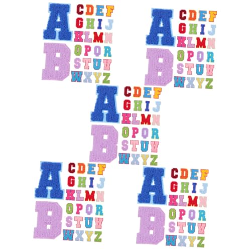 DOITOOL 5 Sätze Buchstaben Patches Zum Aufbügeln Diy Buchstaben Flicken Für Kleidung Dekoration Reparatur Vielseitige Anwendung Für Jacken Und Rucksäcke 26 Stücke * 5 von DOITOOL