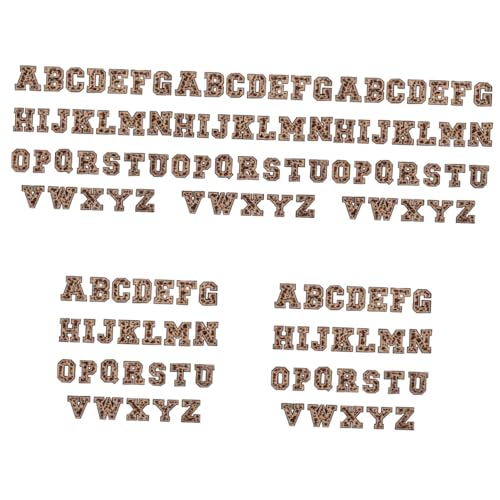 DOITOOL 5 Sätze Buchstaben-patch Flicken Für Bekleidung Gestickte Anfangsbuchstaben Brief Aufbügeln Stoffbuchstaben Aufbügeln Transfers Aufbügeln Flanell Hellbraun 26 Stücke * 5 von DOITOOL