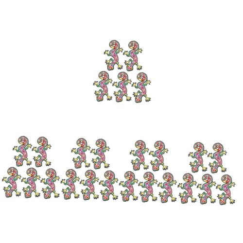 DOITOOL 5 Sätze Cartoon Gecko Patch Flicken Für Jacken Kleideraufnäher Bestickt Chamäleonpflaster Cartoon-kleidungsapplikation Who Kleidung Applikationen Patch Aufnähen Stoff 5 Stück * 5 von DOITOOL