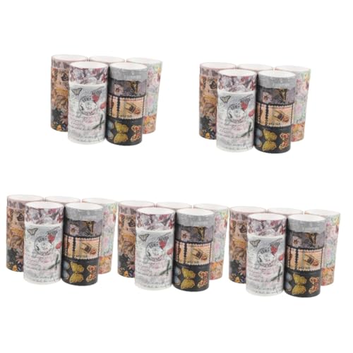 DOITOOL 5 Sätze Dekorative Drucke Klebeband Diy Scrapbooking Geschenkverpackung Und Bastelbedarf Blumenmuster Washi Tape Für Notizbuch Journale Und Projekte 17 Rollen * 5 von DOITOOL