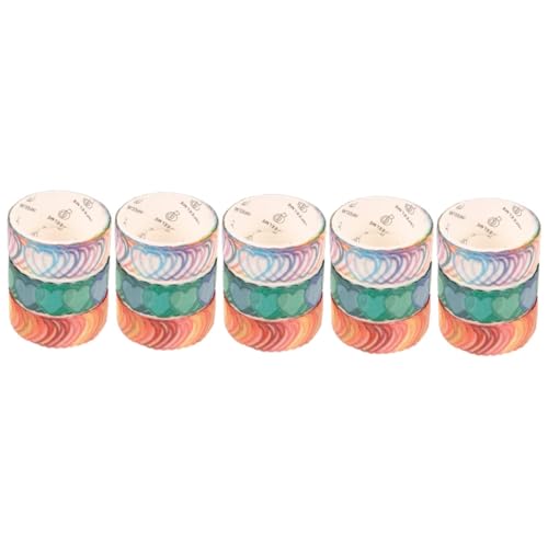 DOITOOL 5 Sätze Dekoratives Washi Tape Für Diy Scrapbooking Handreißbar Vielseitig Einsetzbar Für Notizbücher Tagebücher Und Mehr Papierklebebänder Stilvollen Designs 3 Rollen * 5 von DOITOOL