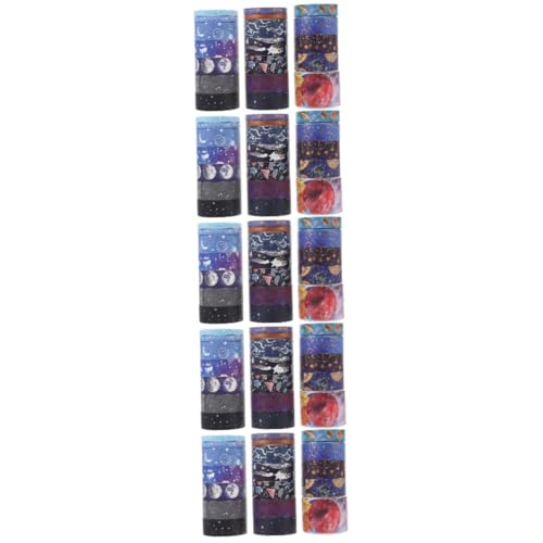 DOITOOL 5 Sätze Dekoratives Washi Tape Handgefertigte Klebebänder Für Diy Scrapbooking Geschenkverpackung Und Bastelprojekte Wiederverwendbar Und Leicht Abziehbar Für 19 Rollen * 5 von DOITOOL