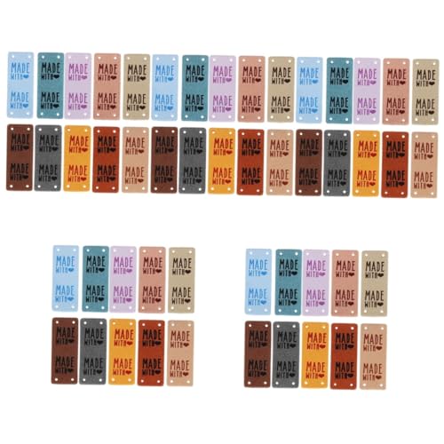 DOITOOL 5 Sätze Diy Patch Patch Stoffetiketten Für Kleidung Mit Sticken Handgefertigte Artikel Zum Nähen Von Etiketten Handgefertigte Geprägte Tags Kleidungs-diy-tags Pu-leder 10 Stück * 5 von DOITOOL