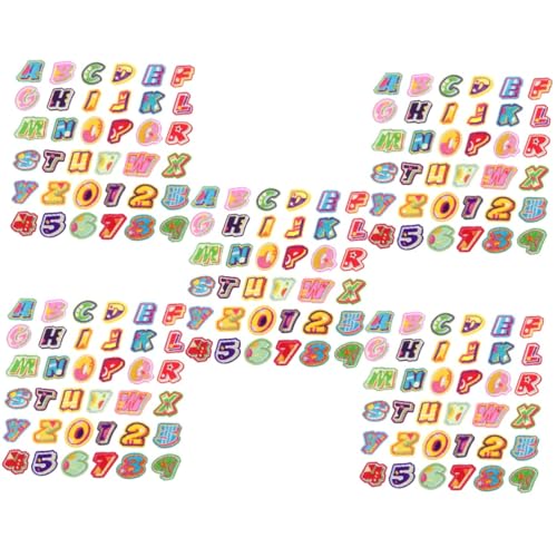 DOITOOL 5 Sätze Englischer Brief Patch gestickte Aufnäher Kleidung klein Patches nähen Buchstabenapplikationen Nummer Bügelflicken Kleiderflicken aufbügeln Eisenflicken für Jeans Filzstoff von DOITOOL