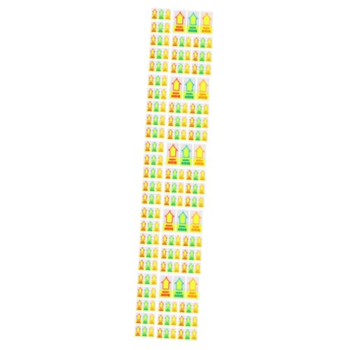 DOITOOL 5 Sätze Farbenfrohe -etikettenaufkleber Pfeilschild-etikett Kindergarten Index-tabs Markierungen Registerkarten Sortiert Schlüssel Etiketten Aufkleber Papier 120 Stück * 5 von DOITOOL
