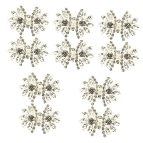 DOITOOL 5 Sätze Glitzernde Rhinestone Patches Für Kleidung Dekorative Bügel Und Näh Patches Für Diy Für Jeans Taschen Und Mehr Silberfarben Vielseitige Einsatzmöglichkeiten 2 Stücke * 5 von DOITOOL