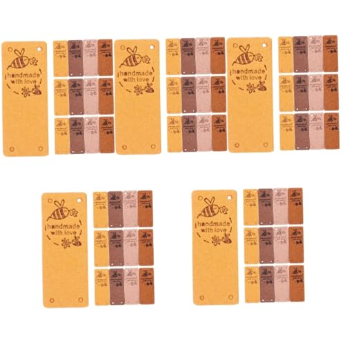 DOITOOL 5 Sätze Handgefertigte Woven Labels Für Kleidung Einnähen Von Etiketten Für Handarbeitsprodukte Dekorative Stoffetiketten Und Hautfarbe Für Diy Projekte Und 40 Stück * 5 DOITOOL 5 Sätze Handgefertigte Woven Labels Für Kleidung Einnähen Von Etiketten Für Handarbeitsprodukte Dekorative Stoffetiketten Und Hautfarbe Für Diy Projekte Und 40 Stück * 5 von DOITOOL