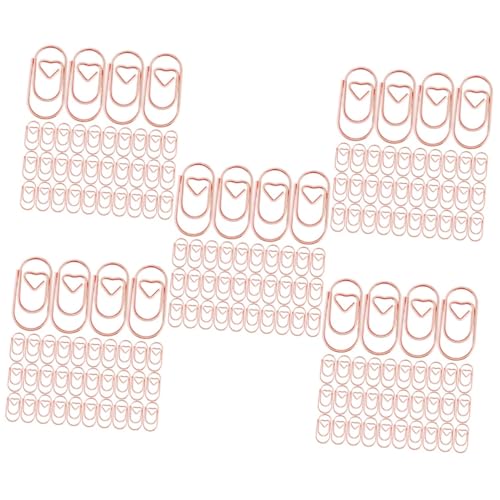 DOITOOL 5 Sätze Kleine Herzförmige Büroklammern Aus Metall Roségold Für Notizen Dokumente Und Lesezeichen Kreative Papierclips Für Büro Und Schule 200 Stück * 5 DOITOOL 5 Sätze Kleine Herzförmige Büroklammern Aus Metall Roségold Für Notizen Dokumente Und Lesezeichen Kreative Papierclips Für Büro Und Schule 200 Stück * 5 von DOITOOL
