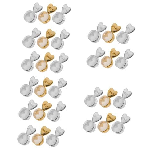 DOITOOL 5 Sätze Liebesohrring -kleberstecker Ersatz Herz-ohrrücken Verriegelung Der Ohrringrückseiten Für Ohrstecker Sicherheits-ohrring-verschlüsse Für Ohrstecker Metall 6 Stück * 5 von DOITOOL