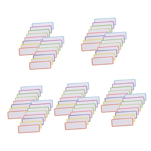 DOITOOL 5 Sätze Magnetische Wiederverwendbare Abwischbare Beschriftungsetiketten Für Kühlschrank Whiteboard Und Büro Pro Farbe Zur Kennzeichnung Und Organisation 54 Stück * 5 von DOITOOL