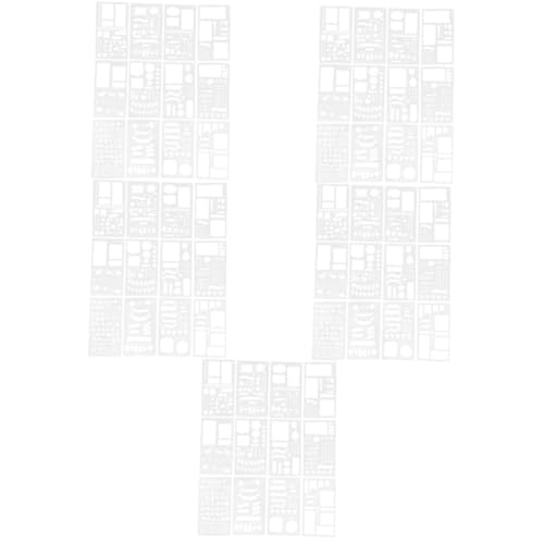 DOITOOL 5 Sätze Malvorlage Sprühmalereischablonen Geometrische Schablonen Journal -schablone Schablone Malen Dekorative Diy-malschablonen Dekorative Schablonen Das Haustier 12 Stücke * 5 von DOITOOL