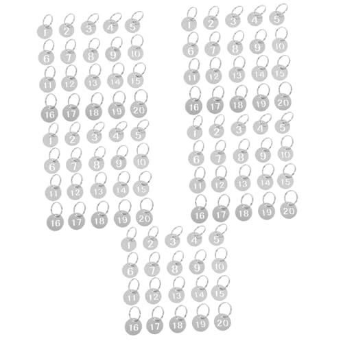 DOITOOL 5 Sätze Metall Schlüsselanhänger Nummernschilder Rostfreies Etiketten Schlüsselanhänger Zur Identifikation Für Schlüssel 20 Stück * 5 DOITOOL 5 Sätze Metall Schlüsselanhänger Nummernschilder Rostfreies Etiketten Schlüsselanhänger Zur Identifikation Für Schlüssel 20 Stück * 5 von DOITOOL