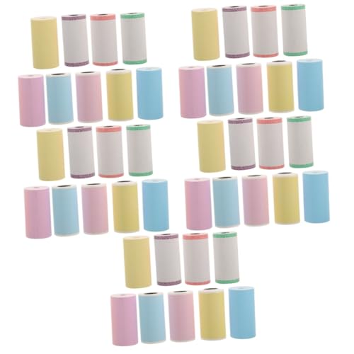 DOITOOL 5 Sätze Mini Thermodrucker Etikettenrollen Selbstklebende Sticker Für Thermodrucker Farbcodiert Markieren Und Organisieren Von Dokumenten Und Behältern 9 Rollen * 5 von DOITOOL