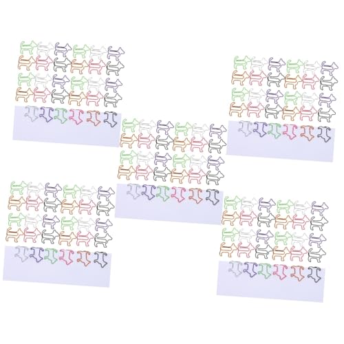 DOITOOL 5 Sätze Niedliche Hund Papierclips Praktische Büroklammern Für Dokumente Vielseitig Einsetzbare Bürobedarf Designs Für Schule Und Büro Fixieren Von Unterlagen 60 Stück * 5 von DOITOOL