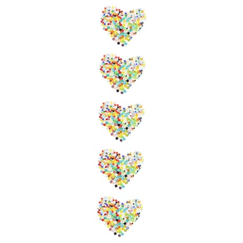 DOITOOL 5 Sätze Perlenmaterial Basteln Sie Lose Perlen Halskettenzauber Perlenhalsband Geformte Perlen Schmuck Handwerk Perlen Kleine Perlen Kristallschmuckperlen Diy-perlen 300 Stück * 5 von DOITOOL