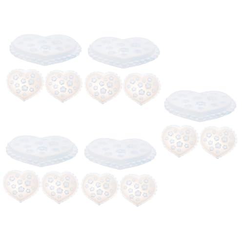 DOITOOL 5 Sätze Rosenschimmel Herstellung Für Halsketten-anhänger-charm-form Diy-epoxid-silikon-gießform Harzformen Schmuck Silikonform Silikon -ornamentform Kieselgel 3 Stück * 5 von DOITOOL