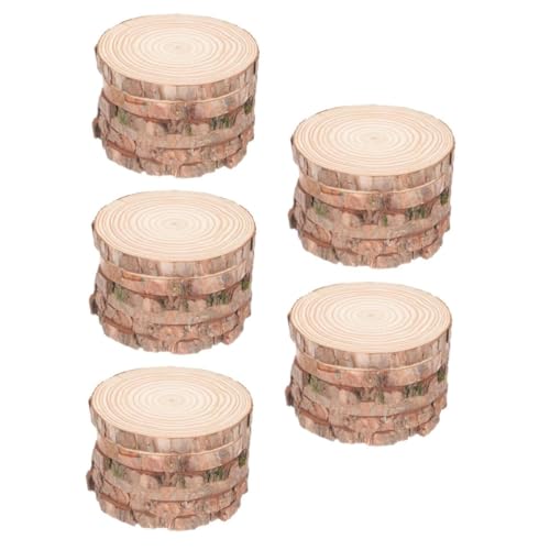 DOITOOL 5 Sätze Runde Holzscheiben Unbehandelt Diy Projekte Und Dekoration Natürliche Holzplatten Für Untersetzer Bastelarbeiten Und Weihnachten 6 Stück * 5 von DOITOOL