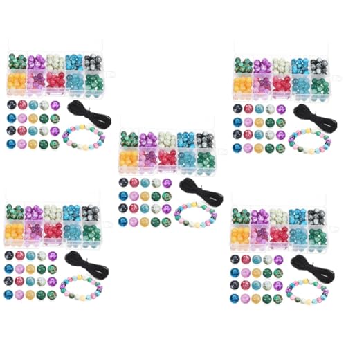 DOITOOL 5 Sätze Runde Perlen Mit Elastischem Band Schmuckperlen Für Diy Armbänder Und Haargummis Für Bastelprojekte Und 200 Stück * 5 DOITOOL 5 Sätze Runde Perlen Mit Elastischem Band Schmuckperlen Für Diy Armbänder Und Haargummis Für Bastelprojekte Und 200 Stück * 5 von DOITOOL