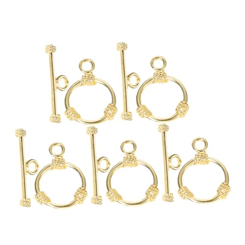 DOITOOL 5 Sätze Runde -seilschnalle Verriegeln Schwenken Herstellung Verschlüsse Schmuck Umschalten Knebelverschluss Schlüssel Haken Schnappen Schließe Kupfer Golden DOITOOL 5 Sätze Runde -seilschnalle Verriegeln Schwenken Herstellung Verschlüsse Schmuck Umschalten Knebelverschluss Schlüssel Haken Schnappen Schließe Kupfer Golden von DOITOOL