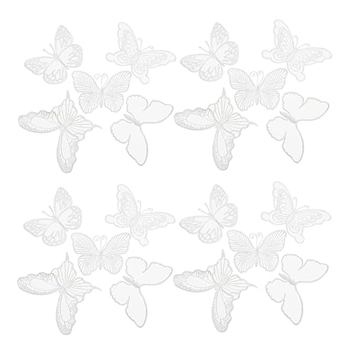DOITOOL 5 Sätze Schmetterlings Applikationen Zum Aufnähen Organza Stickerei Patches Für Hochzeitskleider Diy Dekoration Kleidung Taschen Und Bastelprojekte 50 Stück * 5 von DOITOOL
