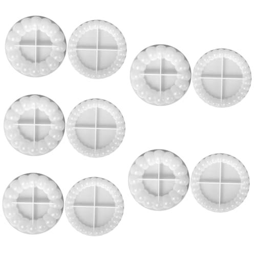 DOITOOL 5 Sätze Seifenblasen-untersetzerform Silikonformen Herstellung Fondantformen Groß Runden Untersetzer, Der Form Herstellt Silikon-untersetzerform Kieselgel Weiß 2 Stücke * 5 von DOITOOL