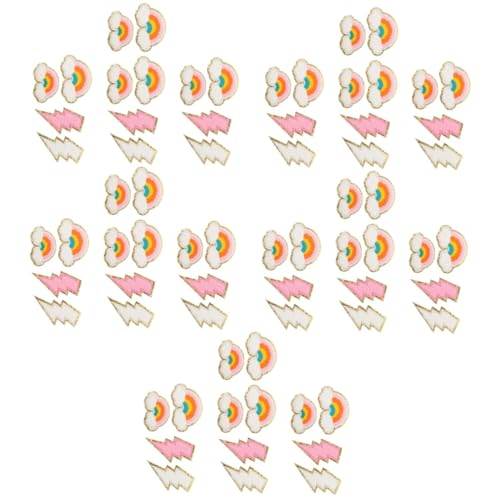 DOITOOL 5 Sätze Teiliges Aufbügelflicken Regenbogen Förmige Gestickte Patches Für Kleidung Zur Reparatur Und Individuellen Gestaltung Von Textilien 14 Stück * 5 von DOITOOL