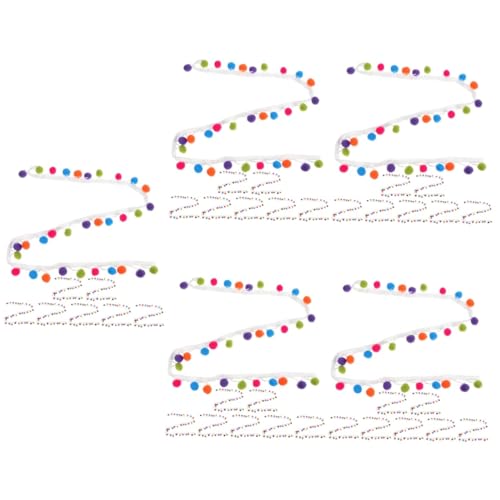 DOITOOL 5 Sätze Teiliges Band Mit Pompons Bunte Fransenborte Für Diy Kleidung Bastelzubehör Und Kreative Dekoration Für Hochzeiten Partys Und Handarbeiten 8 Stück * 5 DOITOOL 5 Sätze Teiliges Band Mit Pompons Bunte Fransenborte Für Diy Kleidung Bastelzubehör Und Kreative Dekoration Für Hochzeiten Partys Und Handarbeiten 8 Stück * 5 von DOITOOL