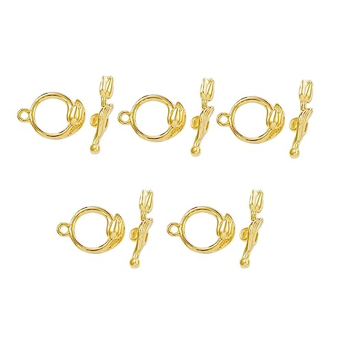 DOITOOL 5 Sätze Teiliges Metall Toggle Verschlüsse für Schmuckherstellung DIY Zubehör Geeignet für Armbänder und Elegant und Leicht Einfach zu Handhaben von DOITOOL