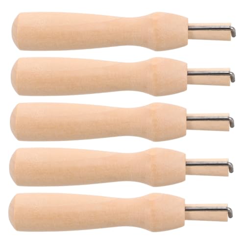 DOITOOL 5 Sätze Teiliges Nadelfilzen mit Holzgriff Ergonomischer Punch Needle Holder mit Austauschbaren Feinen Nadeln Vielseitiges DIY Filz handwerkszeug für Präzises Wollfilzen von DOITOOL