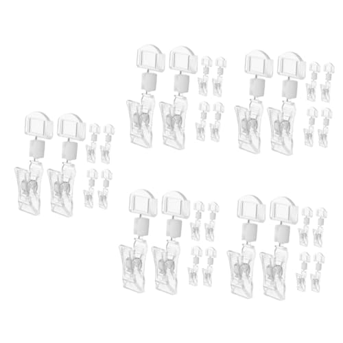 DOITOOL 5 Sätze Teiliges Rotierbare Etikettenhalter Für Verkaufsanzeigen Transparent Display Clips Für Einzelhandel Und Supermärkte Vielseitige Merchandise Signalklemmen 6 Stück * 5 von DOITOOL