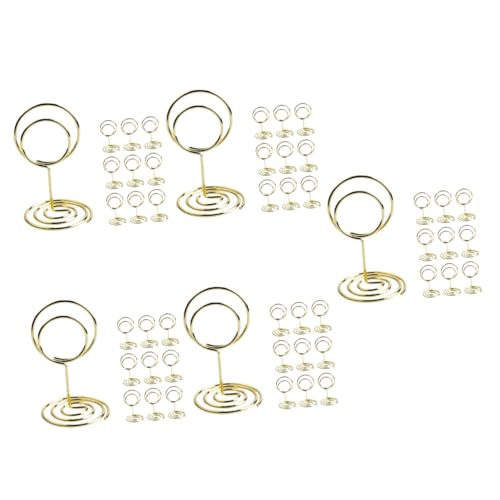 DOITOOL 5 Sätze Tischkartenhalter Aus Metall Runde Memo Clips Stabil Für Hochzeiten Partys Und Foto Display Vielseitige Platzkartenhalter Für Veranstaltungen Und Dekorationen 10 Stück * 5 von DOITOOL