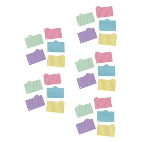 DOITOOL 5 Sätze Vokabelheft Aus Notizpapier Mehrfarbig Index Lehrreich Revision Registerkarten Lernkarten Wortkarten Karteikarten Zum Lernen Karteikarten in Großen Mengen 125 Blätter * 5 von DOITOOL