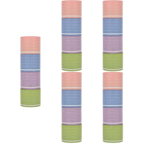 DOITOOL 5 Sätze Washi Tape Dekorative Klebebänder Für Diy Scrapbooking Kariertes Papierband Zufälligen Farben Für Journaling Und Bastelprojekte Zufällige Farbe 4 Stück * 5 von DOITOOL