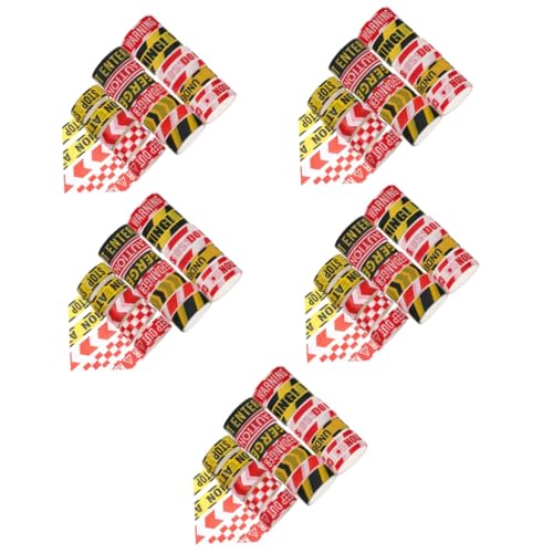 DOITOOL 5 Sätze Washi Tape Warnstreifen Dekoratives Klebeband Für Scrapbooking Planer Und Diy Kunsthandwerk Pro Rolle Leicht Abziehbar Und Rückstandsfrei Für Kreative 16 Rollen * 5 von DOITOOL
