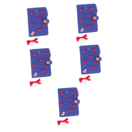DOITOOL 5 Sätze Weihnachtliches Mädchen Notizbuch aus Filz mit Cartoon Langlebiges Tagebuch mit Schlüsselanhänger und Aufklebern Weihnachtliches Journal für Schüler und Freundinnen DOITOOL 5 Sätze Weihnachtliches Mädchen Notizbuch aus Filz mit Cartoon Langlebiges Tagebuch mit Schlüsselanhänger und Aufklebern Weihnachtliches Journal für Schüler und Freundinnen von DOITOOL