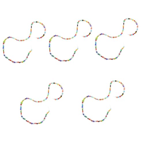 DOITOOL 5 Saiten Dekorative Glasperlen für Schmuckherstellung Bunte Flache Blüten Perlen DIY Armband und Halsketten Vielseitig Einsetzbar Glatte Oberfläche Handgefertigt Strang von DOITOOL