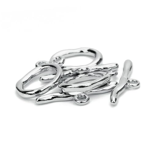 DOITOOL 5 Satz Schmuckverschluss Silber Ot karabiner Schmuckverbinder für DIY Armband Halskette Metall Kupferbeschichtung Langlebig für Damen Schmuckherstellung und Zubehör von DOITOOL