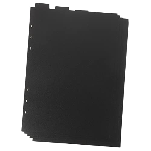 DOITOOL 5 Stück A5 Schwarze Partition Bindelaschen Spitze Ordnertrenner Kategorieseitenteiler A5-papierteiler Registerkarten Buchseite Ordnerteiler Mit 6 Löchern Pp Black DOITOOL 5 Stück A5 Schwarze Partition Bindelaschen Spitze Ordnertrenner Kategorieseitenteiler A5-papierteiler Registerkarten Buchseite Ordnerteiler Mit 6 Löchern Pp Black von DOITOOL