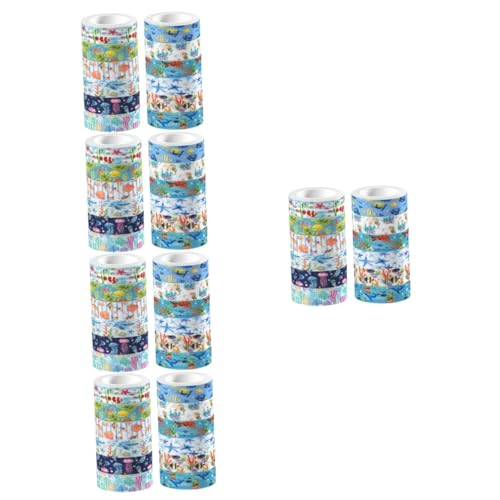 DOITOOL 5 Stück Abdeckband Erwachsene Blau Aufkleber-Scrapbooking Zeitschriftenaufkleber Sammelalbum Bausätze Lieferungen nautisches Washi-Tape Washi-Tape-Aufkleber Kunsthandwerk Klebeband von DOITOOL