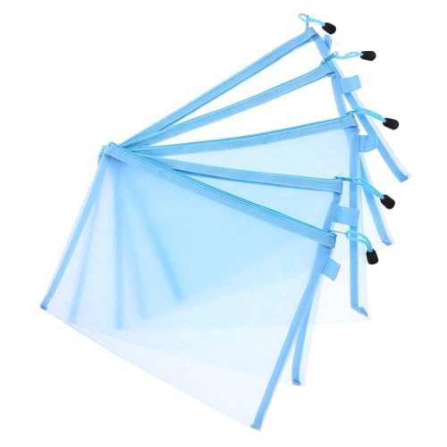 DOITOOL 5 Stück Aktentasche Mit Reißverschluss Reißverschlussbeutel Netztaschen Mit Reißverschluss Dateiorganisator Dokumententasche Mit Reißverschluss Sichtbare Aktentasche Blau Nylon DOITOOL 5 Stück Aktentasche Mit Reißverschluss Reißverschlussbeutel Netztaschen Mit Reißverschluss Dateiorganisator Dokumententasche Mit Reißverschluss Sichtbare Aktentasche Blau Nylon von DOITOOL