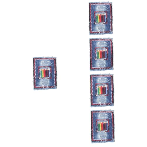 DOITOOL 5 Stück DIY Jeans Flicken Aufbügelbare Denim Patches für Schnelle Reparaturen für Kleidung mit Löchern Vielseitig Einsetzbar Einfach Anzubringen Teiliges von DOITOOL