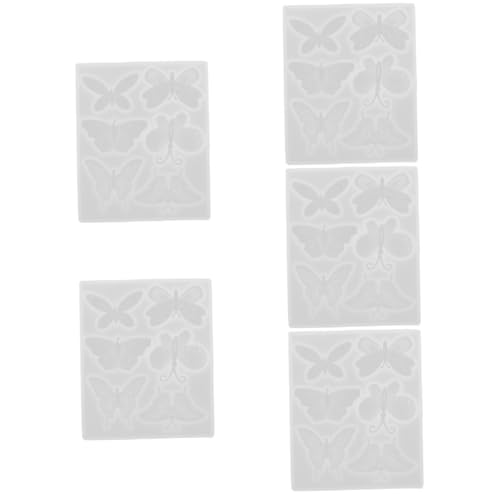 DOITOOL 5 Stück DIY Silikon Schmuck Gießform für Ohrringe und Anhänger Flexibles und Sicheres Material für Projekte für Epoxidharz und Bastelarbeiten Verschiedene Designs von DOITOOL