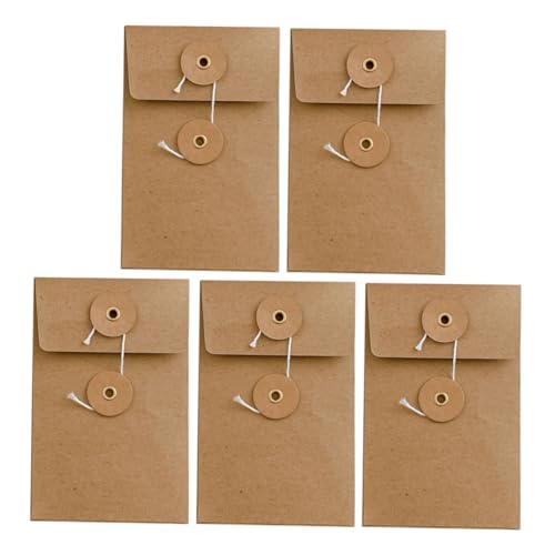 DOITOOL 5 Stück Datenaufbewahrungstasche Vintage Hochzeitsumschläge Vintage Papier Und Umschläge Einladungsumschläge Bulk Vintage Umschläge Bulk Umschläge Rechnungsumschläge Braunes von DOITOOL